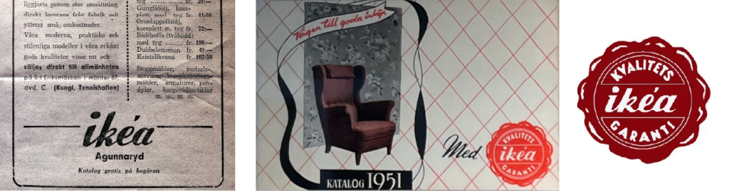 IKEA advertentie en eerste catalogus (1951)